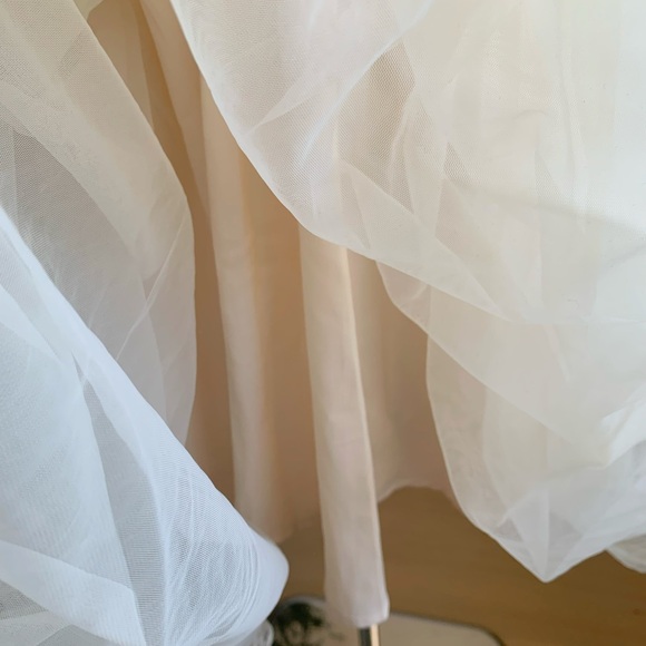 Princess Tulle Satin Dress Pearl Waist Champagne S M - Picture 4 of 7